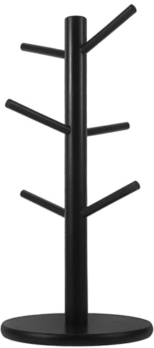 BESTonZON Puppet Tree for 6 Hand Puppets - Wooden Doll Rack/Stand for Storage and Display - Anti-Crush & Easy Access- Fits Classroom Kindergarten and Home 13 Tall