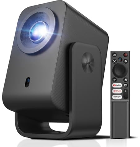 TCL C1 Portable Projector for Home Cinema & Bedroom, Native 1080P 4K Supported Mini Projector, Licensed Google TV & Netflix, WiFi, Bluetooth, Auto Focus Smart Projector