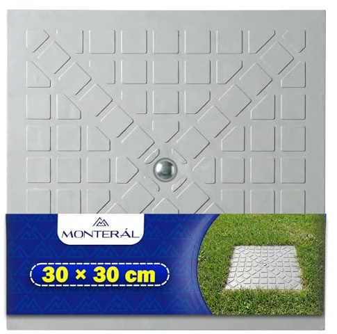 Chiusino Pozzetto Quadrato 30x30cm Grigio Antiscivolo | Coperchio per Pozzetto in Plastica - Garanzia di 10 Anni - MONTERAL