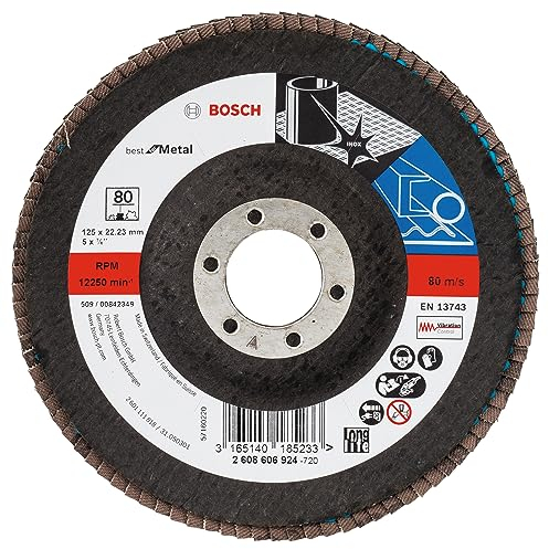 Bosch 2608606924 - Disco lamellare, diametro 125 mm, diametro foro 22,23 mm, 80 giri/min, 1 pezzo