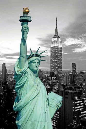 Freiheitsstatue - Colourlight New York Poster - Grösse cm