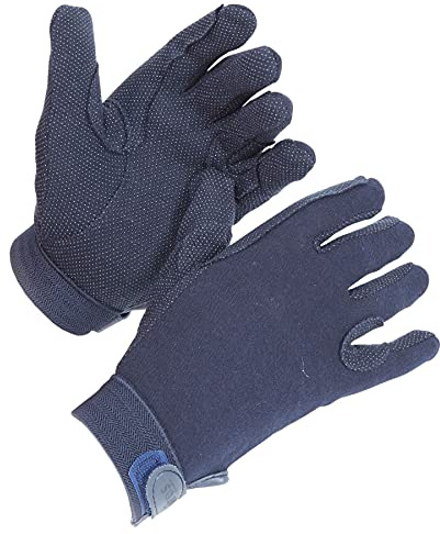 Shires Newbury Adults Cotton Gloves - Navy Blue