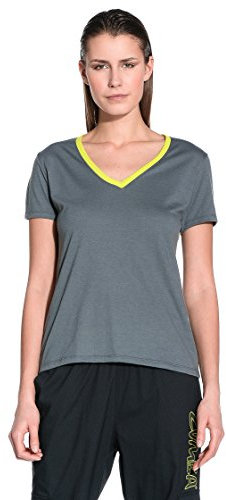 Zumba Fitness Damen WT Top Dip-It-Low V-Neck, Dark N Dirty Slate, L