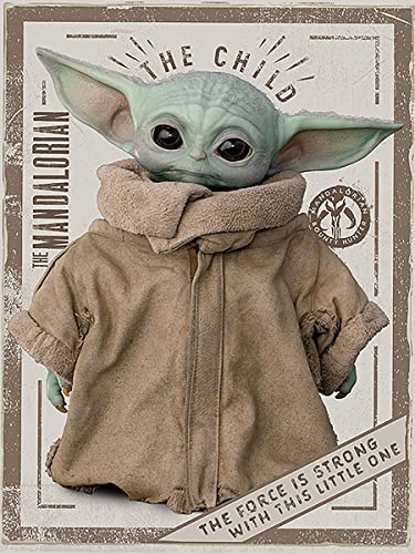 Pyramid International Canvas Print - Star Wars: The Mandalorian (The Child) 30cm x 40cm, WDC12238, mehrfarbig, 30 x 40 x 3,8 cm
