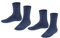 ESPRIT Unisex Kinder Socken Foot Logo Multipack K So Baumwolle einfarbig 2 Paar, Blau Navy Blue Melange 6490, 35-38
