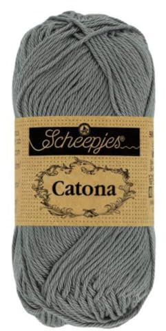 Scheepjes - Scheepjes Catona 242 Metal Grey Yarn - 1x50g