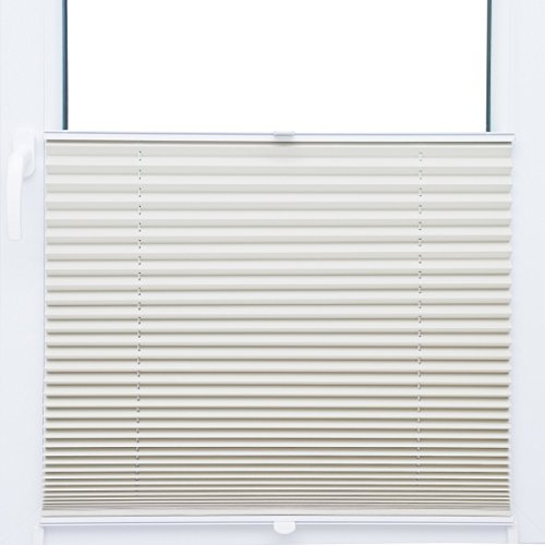 KS Handel 24 Thermo Black Out PLISSEE 70x100 cm FALTROLLO BEIGE METALLIC 100% VERDUNKELND - 80 GRÖßEN im Shop - MEGA Auswahl