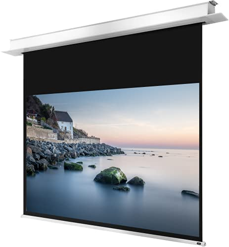 celexon écran de Projection motorisé encastrable au Plafond pour Home cinéma et présentations Professionnelles - Ecran motorisé encastrable ProPlus jusqu'à 4K - 180x101cm - 16:9-80 Pouces