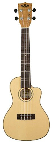KALA Thinline Travel KA-SSTU-SMC-C-EQ Spalted Maple, Konzert-Ukulele (Cutaway)