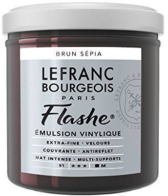 Lefranc Bourgeois Flashe Acrylique Pot 125ml Brun Sépia