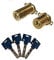 Mul-T-Lock Cylindres CHEBA K de Haute Sécurité Adaptable 787 Fichet / 4 Clés Incopiables peu Encombrantes/Doré