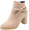 Onewus Stivaletti da donna con tacco a blocco, beige., 37 EU