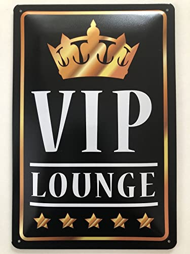 Blechschild 20x30cm gewölbt VIP Lounge Deko Geschenk Schild