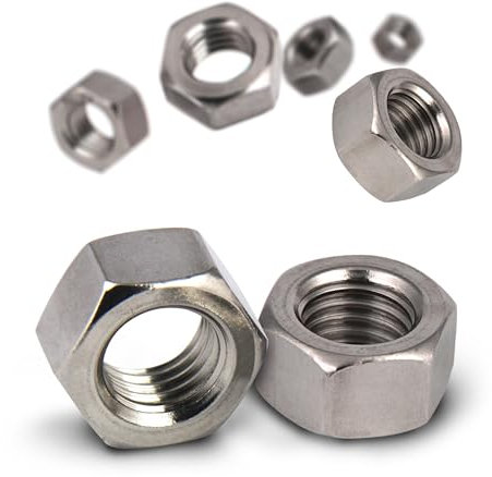 PROTECH 50 Stück Muttern M2 Edelstahl A2 Sechskantmuttern V2A Mutter Sechskant rostfreier Edelstahlmuttern DIN 934 ISO 4032