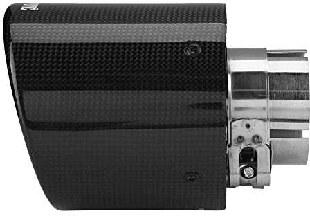 Broco Auspuffblende Auspuffrohr, Carbon-Faser-Art-Auto-Modified Einzel Outlet Auspuff Schalldämpfer Spitze Schwanz Throat 63-114mm