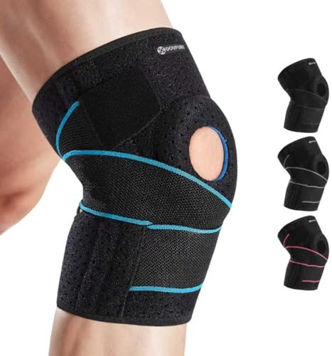 DOUFURT Knee Brace for Men & Women, Side Stabilizers & Patella Gel Pads