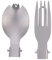 Couverts de camping pliables en titane, fourchette en titane, sains pour barbecue de randonnée de voyage de pique-nique(Titanium fork titanium spoon (combination))