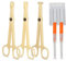 ATOMUS Body Piercing Clamp Kit for Body Piercing Navel Tongue Eyebrows Fingers Nose 2pcs 14G Needle 5pcs 16G Piercing Needles