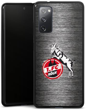 DeinDesign Silikon Hülle kompatibel mit Samsung Galaxy S20 FE Case schwarz Handyhülle 1. FC Köln Metallic Look Offizielles Lizenzprodukt