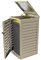 Cache Poubelle Simple en Aluminium thermolaqué 1x120 litres - Crème Crème Ral1015 1x120 litres