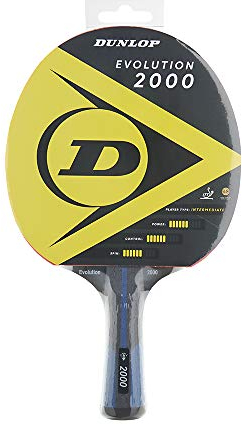 Dunlop Tischtennisschläger Evolution 2000, ITTF Zertifiziert, perfekt für fortgeschrittene Spieler, Schwarz, Einheitsgröße