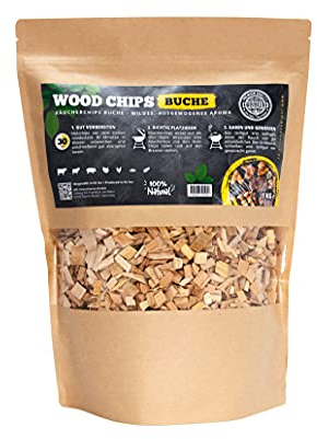 Premium Räucherchips von JSM® | 100% Natürliche Smoker-Holzchips für besondere Rauch- und Geschmackserlebnisse | Für alle Grills geeignet | Extra große Packung - 1 kg (Apfel)