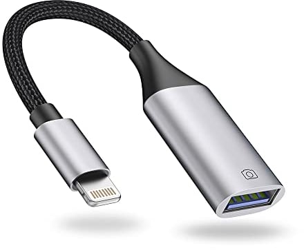 IVSHOWCO Adaptador Lightning a USB [Certificado Apple MFI] para cámara, iPhone, iOS OTG, Compatible con Unidad Flash USB, Lector de Tarjetas, ratón, Teclado