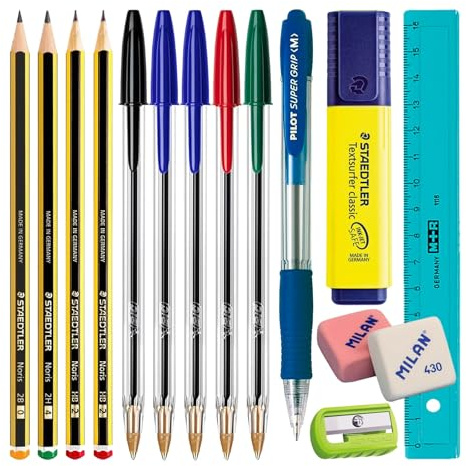 PracticDomus ECOPack Basic - Basis-Sparpaket mit Schulbedarf der besten Marken für Ihr Federmäppchen.