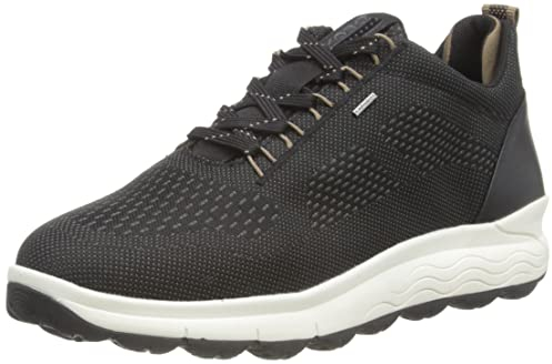 Geox Damen D Spherica 4x4 B Abx Sneakers, Black Dk Beige, 39 EU