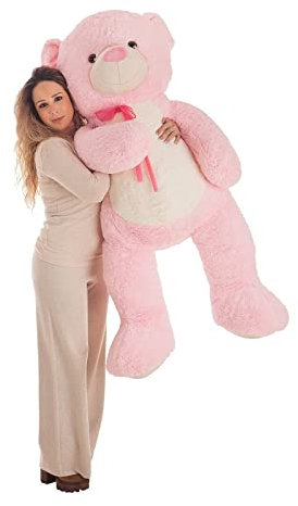 Creaciones Llopis Oso de Peluche Gigante 140 cm. Animales de Peluche, Perro de Peluche Gigante (140 cm. Oso Rosa)