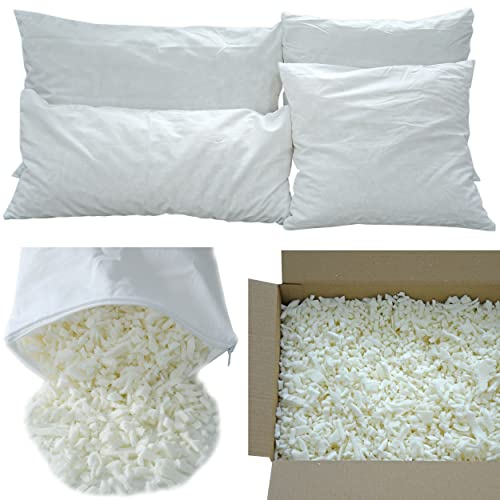 Nurtextil24 Visco Kissen Kissenfüllung 20 Maßen Viscoelastische Innenkissen Nackenkissen Zierkissen Kopfkissen Füllkissen 25 x cm, Schaumstoff-flocken
