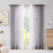 Melodieux Grey Ombre Sheer Curtains - Chiffon Seamless Color Gradients Panels, Rod Pocket Voiles, Fashionable Window Art for Home Decoration (56x96 inch, 2 Panels)
