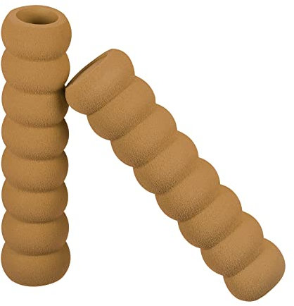 sourcing map Door Handle Covers, 8Pcs 5.51 Nitrile Rubber Sleeves Door Knob Covers Handle Protector for Home Hot Cold Door Front Door Brown
