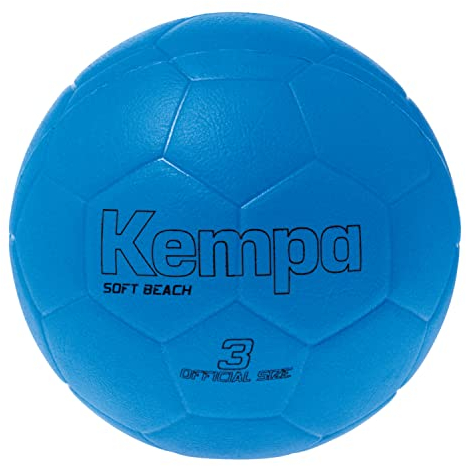 Kempa Soft Beach Handball - geeignet für den Einsatz auf Sand - griffige Balloberfläche - geringe Verletzungsgefahr - Fluo blau, 3