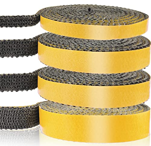 LANUCN Kamin Dichtband, Selbstklebend Dichtung für Kaminofen, Ofenrohr, Kamintür, Schornsteinverlängerung, Smoker, Hitzebeständiger Ofendichtschnur (3mm x 10mm x 2m)