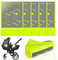 5 Stück Kinderwagen Reflektoren mit Klettverschluss Universal Sicherheits Reflektoren für Buggy, Fahrräde, Anhänger und mehr, Meteor Motiv, Neon Gelb