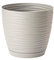 AC - Maceta Redonda de 19 cm con Plato Discreto, Diseño Sahara, Fabricado en España, jardín Exterior, terraza o balcón, Color Beige