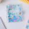 runrayay 3 Zoll Kpop Photocard Holder Book Photocard Arbeitsmappe, Mini-Album, transparente Helligkeit, helles Herz Kleine Fotokarte Book Kpop Fotogalerie 20 Taschen, blau