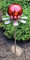 Jürgen Bocker Garten-Ambiente Blütenzauber Rotterdam Rosenkugel 10 cm Edelstahl Gartenstecker Deko mit Stab 80 cm (rot poliert)