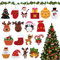 SPERMUOY Holzanhänger Weihnachten Christbaumschmuck Holz,20 Stück Weihnachtsbaumschmuck holzanhänger Weihnachtsanhänger, Weihnachtsbaum Holz deko für Weihnachten Party Dekoration