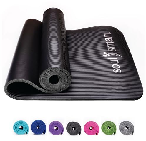 SHOP LC Yogamatte rutschfest Trainingsmatte für Fitness, Pilates & leichte Reisematte für zu Hause oder draußen mit Tragegurten