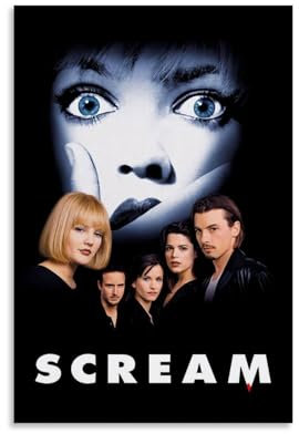 BBAUER Scream Movie Poster Dekorative Malerei Leinwand Wandkunst Wohnzimmer Poster Schlafzimmer Malerei,Wandkunst Bilddruck Moderne Familienzimmer Dekor 08x12inch(20x30cm)