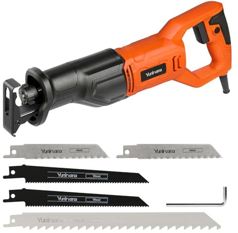 Yunirvana 6.0Amp120V Variable Speed Corded Reciprocating Saw