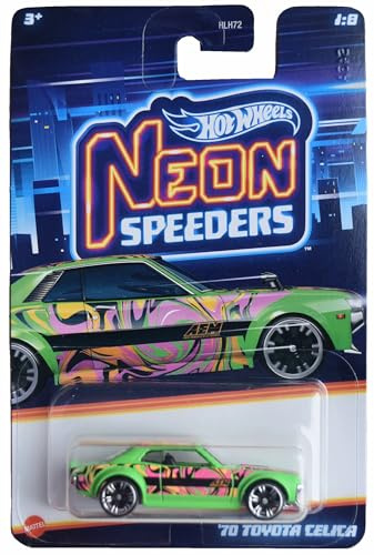 Mattel Hot Wheels '70 Toyota Celica, Neon Speeders 1/8