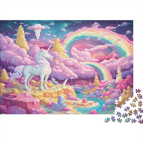 Unicorn 1000 Pieces Jigsaw Puzzles Adult Puzzle Educational Games Unicorn Original Wooden Jigsaw Puzzles 1000pcs (75x50cm)