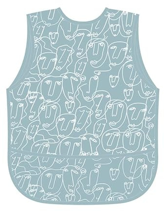 Gilet bavoirs imperméable Dos sans manches for porter des bavoirs lavables for l'été(Comic face,M)