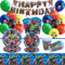 66 Stück Super-helden Partygeschirr Set, Super-helden Geburtstagsdeko, Super-helden Kindergeburtstag Party Deko, Super-helden Luftballons, Banner, Teller, Tassen, Servietten, Tischdecken