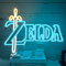 PILOYINDE Luce al neon Zeldaa insegna al neon Led Zeldaa decorazione murale al neon blu gioco luce al neon Zeldaa per la decorazione della camera da letto regalo per ragazzi