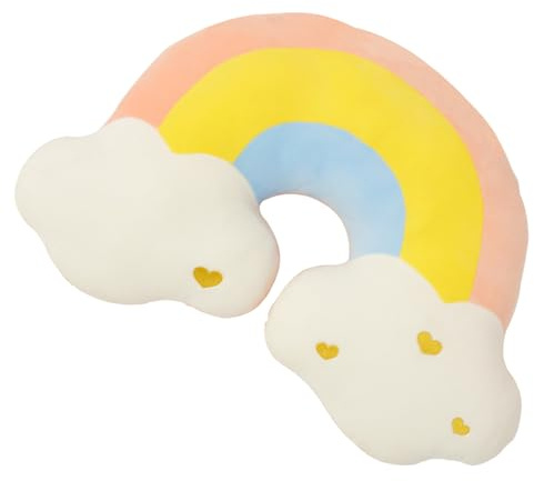SANRLO Moon Kissen, Plüschkissen, weich und bequem, für Schlafzimmer, Büro, Regenbogen