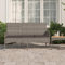 Willood Gartenbank 3-Sitzer mit Kissen Grau Poly Rattan